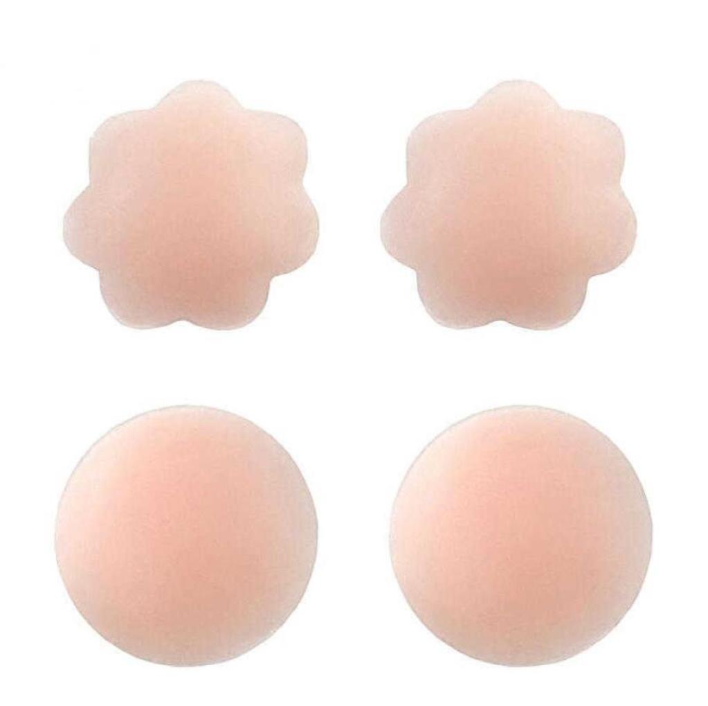 

1 Pair Reusable Invisible Self Adhesive Silicone Breast Chest Nipple Cover Bra Pasties Pad Petal Mat Stickers Accessories2194250