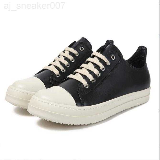 

Low Dress Shoes Tops Spring Autumn Summer Rick Canvas Sneakers For Men And Women Real Leather Owens Shoe Laces Up high soled boots casual, Lazy/leather