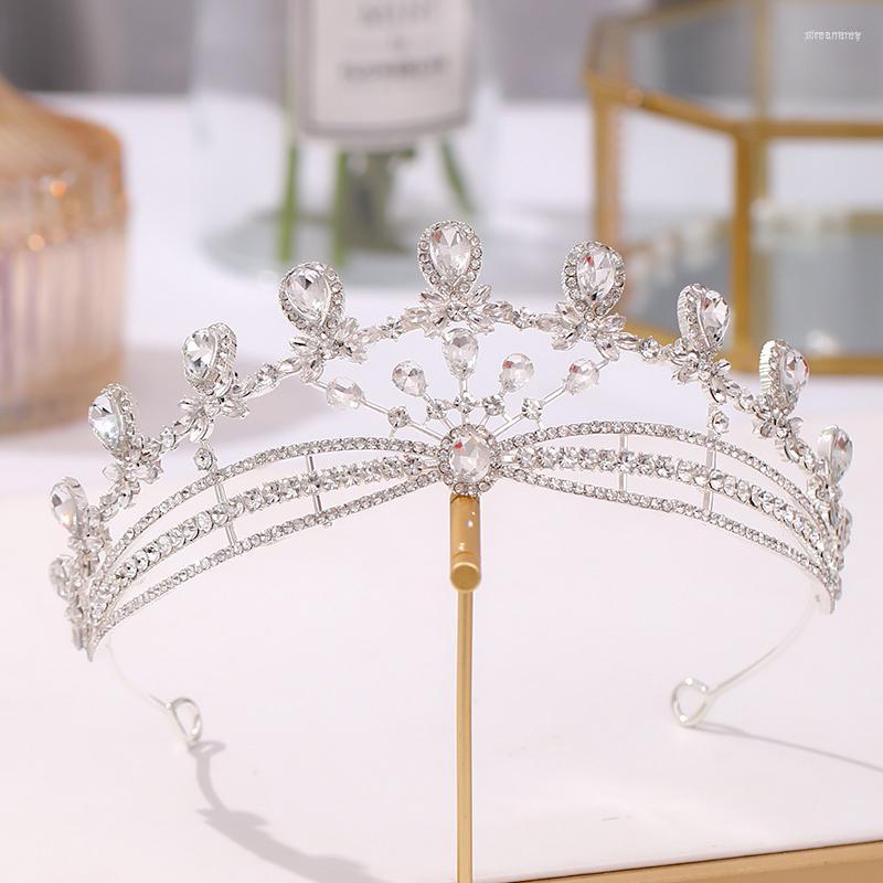 

Hair Clips Baroque Luxury Crystal Hairhoop Bridal Tiara Crowns Noble Rhinestone Pageant Prom Diadem Bride Headband Wedding Accessories