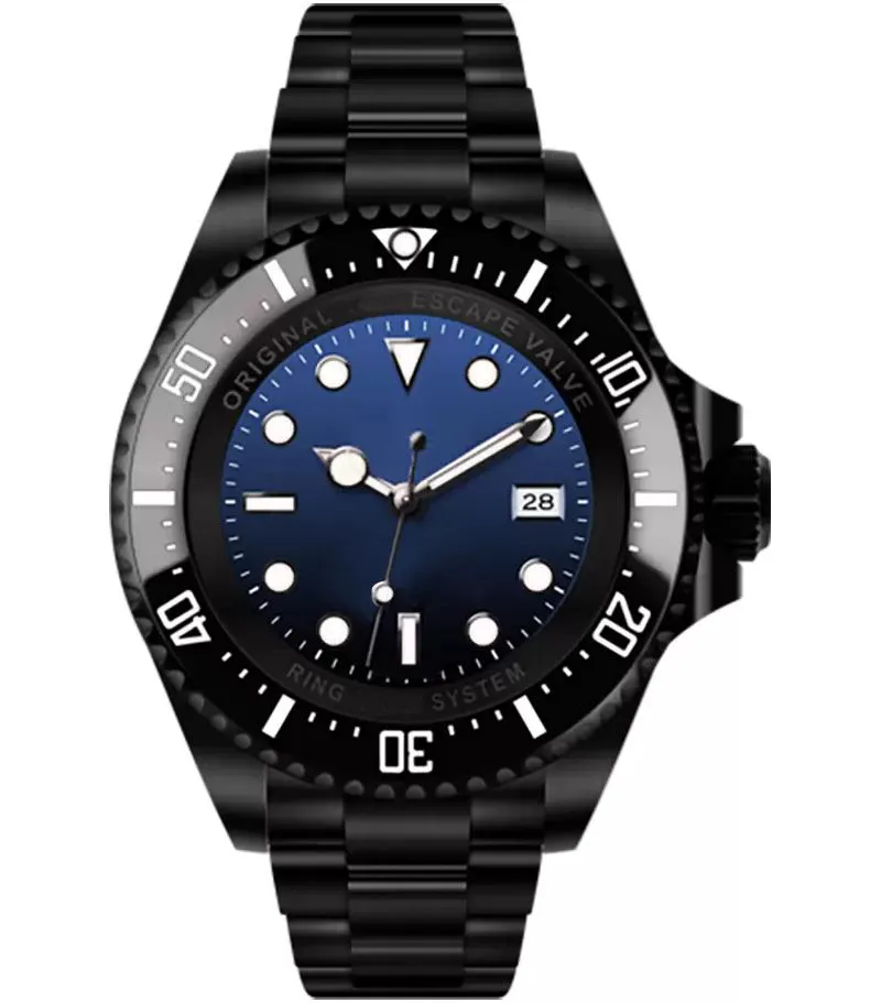

Men Watches Automatic Movement Classic New D-blue Ceramic Bezel Sapphire Men 44mm Mechanical Stainless Steel Watch