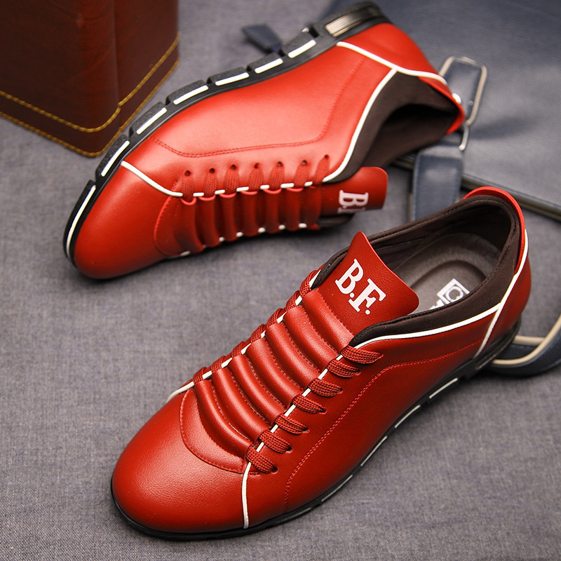 

Dress Shoes 2023Casual Solid Leather Shoe Business Sport Flat Round Toe Light Breathable British shoes dress men 230628, Blue