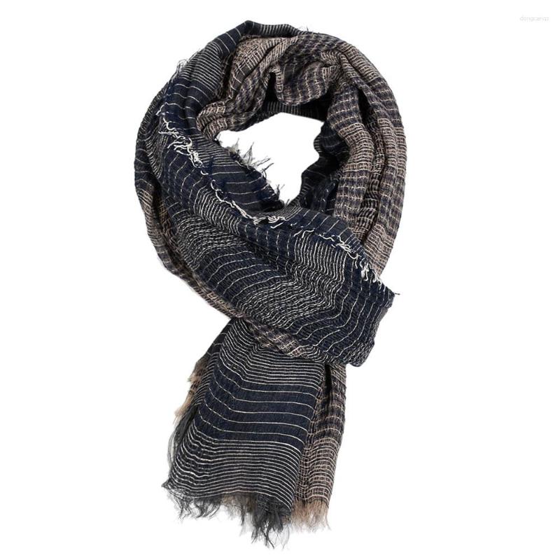 

Scarves Fashion Scarf Men Autumn Winter British Style Mens Patchwork Khaki Black Gray Navy Male 180cm 110cm