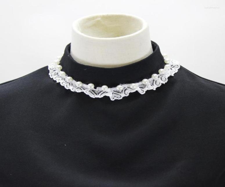

Bow Ties 2022 Lace Fake Collar Women Half Shirt Sweater False Collars Detachable Removable Neck Tie Female Stand Nep Kraagie2442549