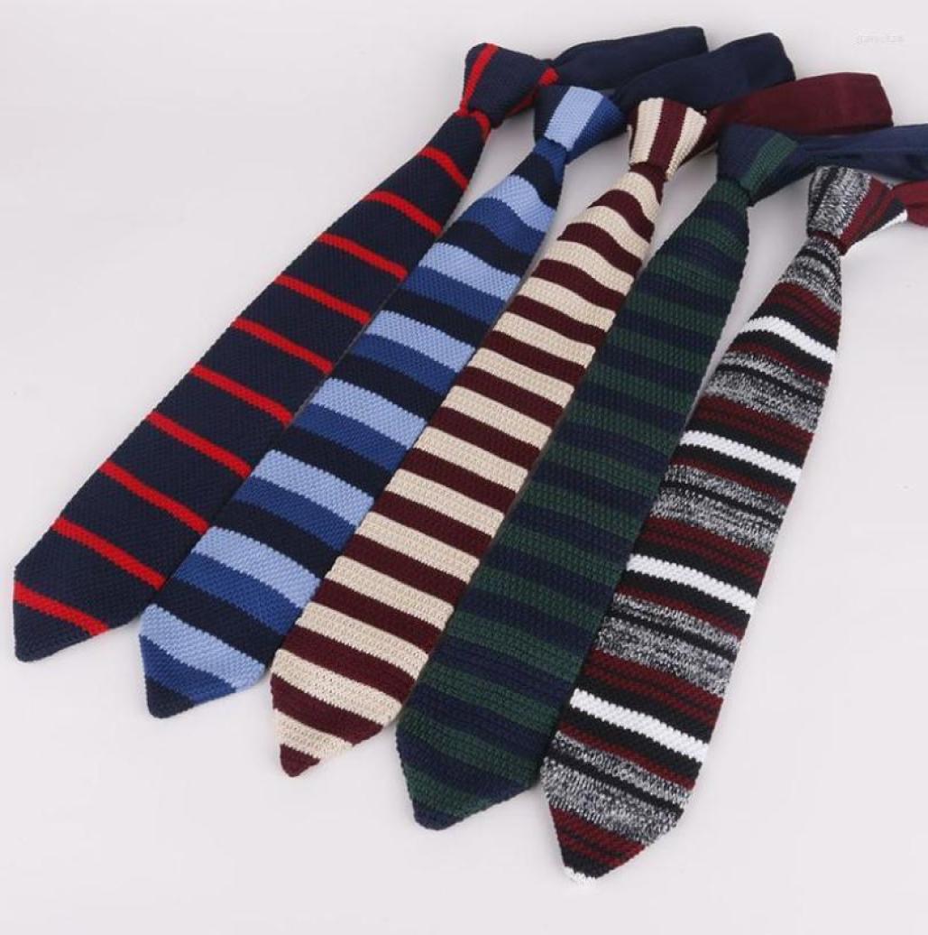 

Sitonjwly 7cm Neck Ties For Men Dot Striped Triangle Woven Neckties Skinny Slim Cravat Winter Party Accessories Custom Logo8355897