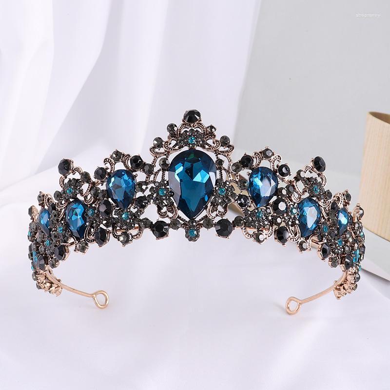 

Hair Clips Vintage Gorgeous Crystal Wedding Crown Royal Queen Tiaras Luxury Bridal Headdress Prom Pageant Jewelry Bride Accessories
