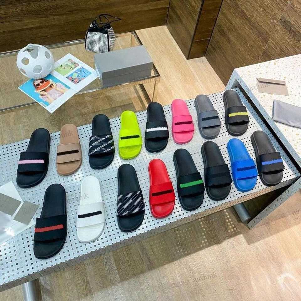 

Paris Womens Mens Sliders Summer Sandals Beach Slippers Luxury Designer Ladies Flip Flops Loafers Black Outdoor Home Slides Chaussures Shoes, 20