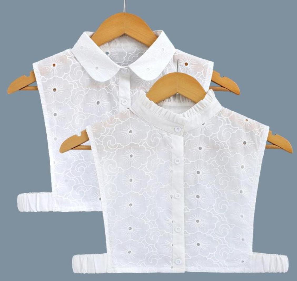 

Bow Ties Women Cotton Stand Lapel False Collars Female Shirt Detachable Collar Fake Button Down HalfShirt Neckwear Accessories8141040
