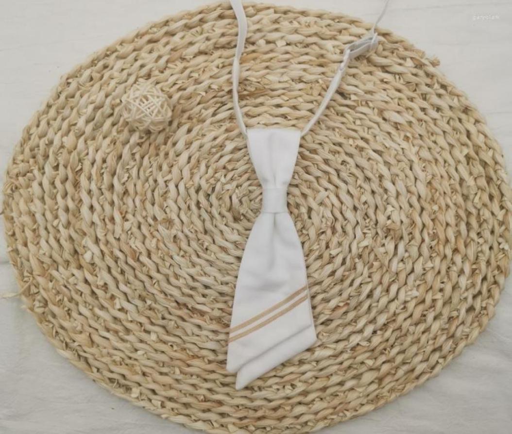 

Neck Ties DoubleLayer KnifeShaped White Small Necktie Sailor Suit Accessories Japanese JK Bow Tie Women039s Decorative S6346765