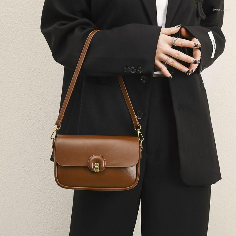 

Evening Bags 2023 Women's Light Luxury Underarm Bag Lady Fashion Ins Split Cowhide Leather French Design Armpit Shoulder Girl Handbag, Photo color