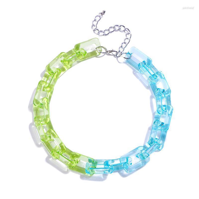 

Choker Chokers Punk Jewelry Accessories Creative Design Two Colors Acrylic Chain Neck Statement Hip Hop Necklace For Women 2023 Gord22
