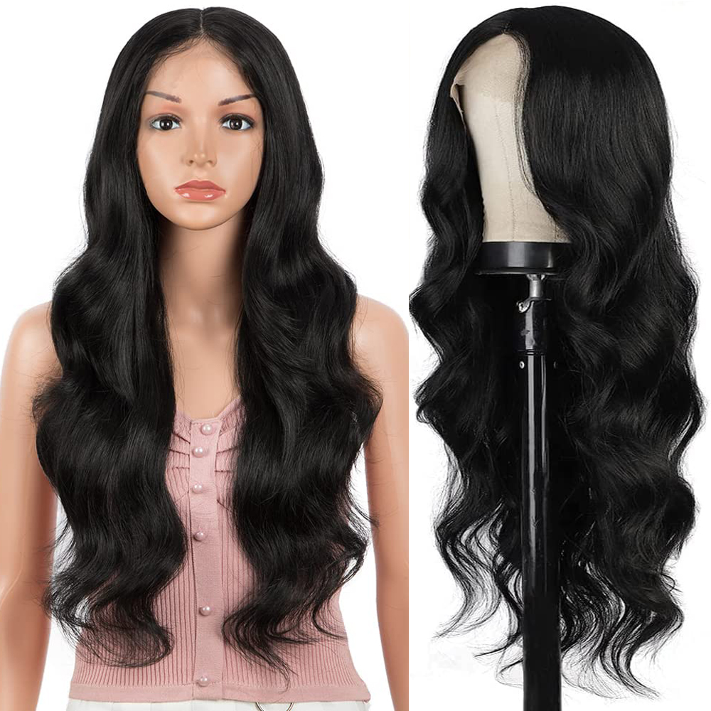 

16~30 Inch Long Body Wave Lace Front Wig for Black Women Natural Hairline with Baby Hair Heat Daily Use, Natural color