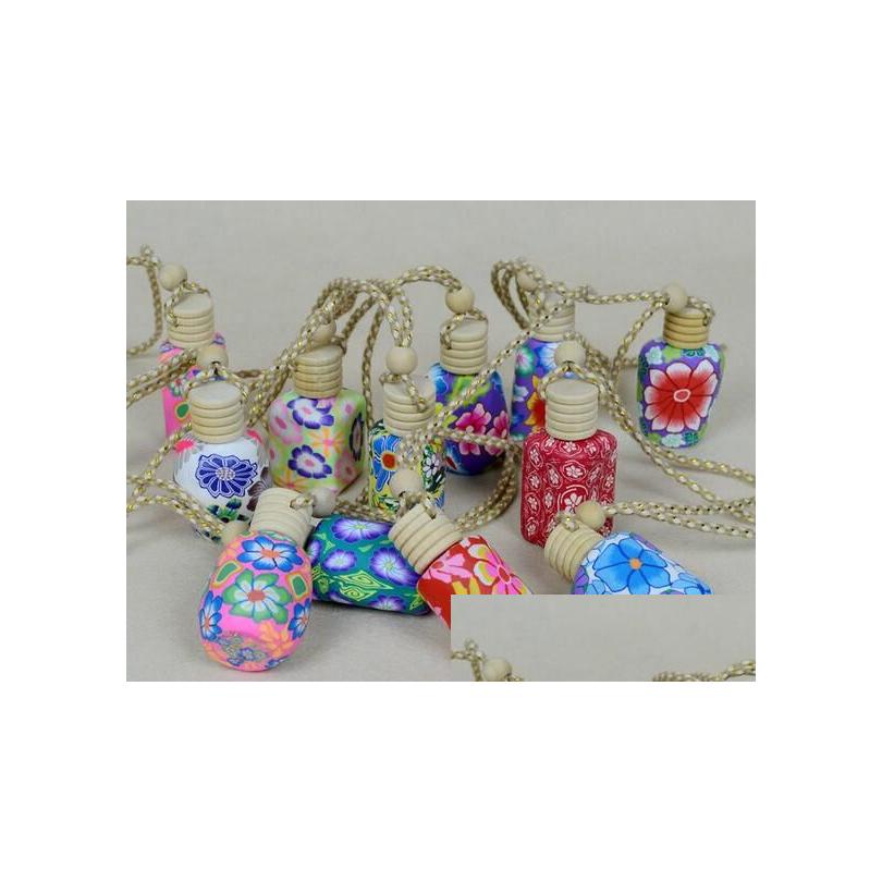 

Perfume Bottle Floral 15 Ml Car Hanging Decoration Polymer Clay Essence Oil Per Hang Rope Empty Kd1 Drop Delivery Health Beauty Frag Dhni2