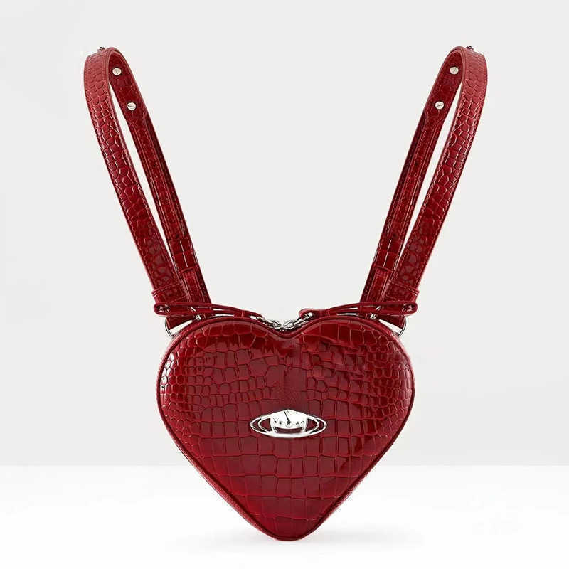 

Cross Body Japan Vivi Designer Women's Bags Crocodile Pattern Shoulder bag Black Punk Bag Crossbody Backpack Fashion Heart Mini Wallet bookbags 230110, Black2