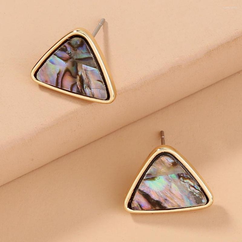 

Stud Earrings Simple Triangle Abalone Shell Women Fashion Jewelry Street Style