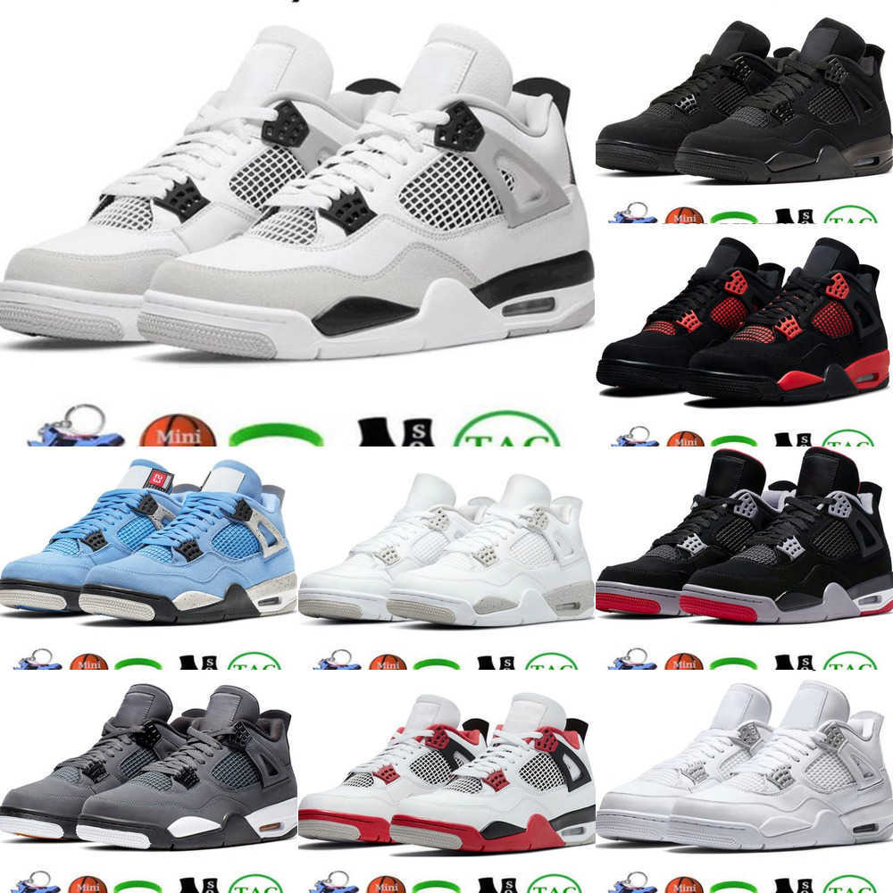 

for shoes 4 men basketball women 24 hours shipping 4s Military Black Cat Sail Red Thunder White Oreo Cactus Jack Blue University Infrared Cool mens sports sneakers, #25