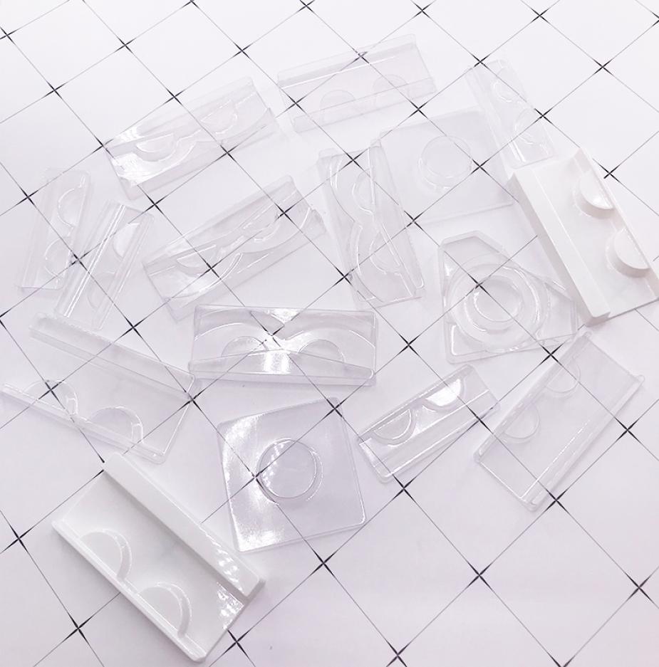 

100pack whole plastic clear lash tray mink lashes holder for packaging box package case bulk vendors7925290