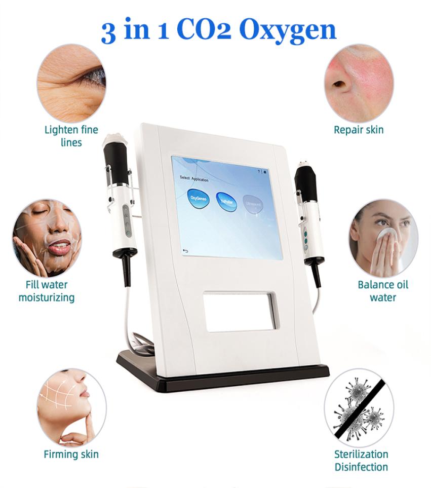 

3 IN 1 Facial CO2 O2 Machine Ultrasound RF Lifting Microbubble Oxygen Infusion Deep Cleaning Skin Rejuvenation SPA Salon3335032