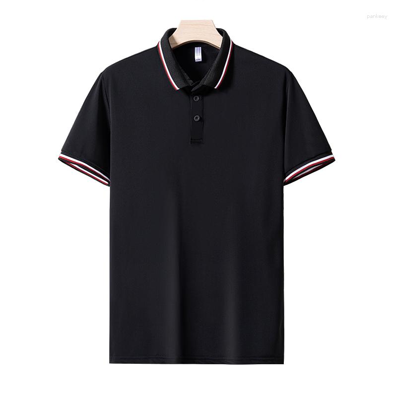 

Men's Polos Casual 2023 Summer Short Sleeve Solid Black White Polo Shirt Brand Fashion Clothes For Men Oversize 5XL, 097 6