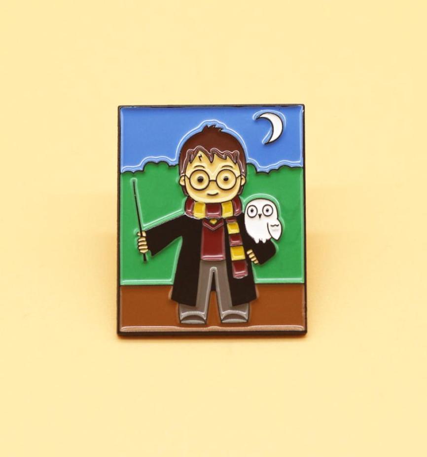

cartoon badge collection Magic School cartoon Brooch backpack clothing decorative pin8447163, Red