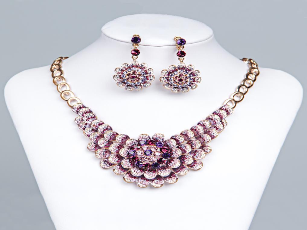 

15071 Wedding Bridal Accessories Jewelry Necklace and Earring Set Party Jewelry for Wedding Party Bride6765125