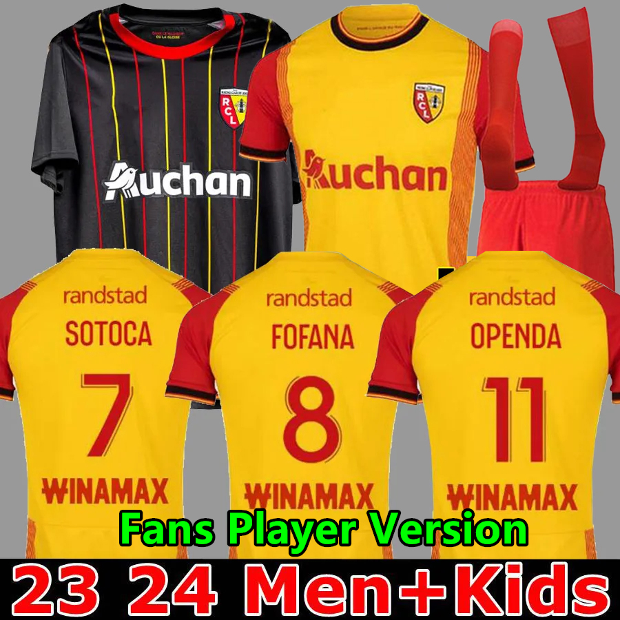 

23 24 fans player version maillot RC Lens 2023 soccer jerseys home yellow Saint-Barbe special KAKUTA OPENDA GANAGO SOTOCA FOFANA Football Shirt kids NOTRE SANG ESTOR