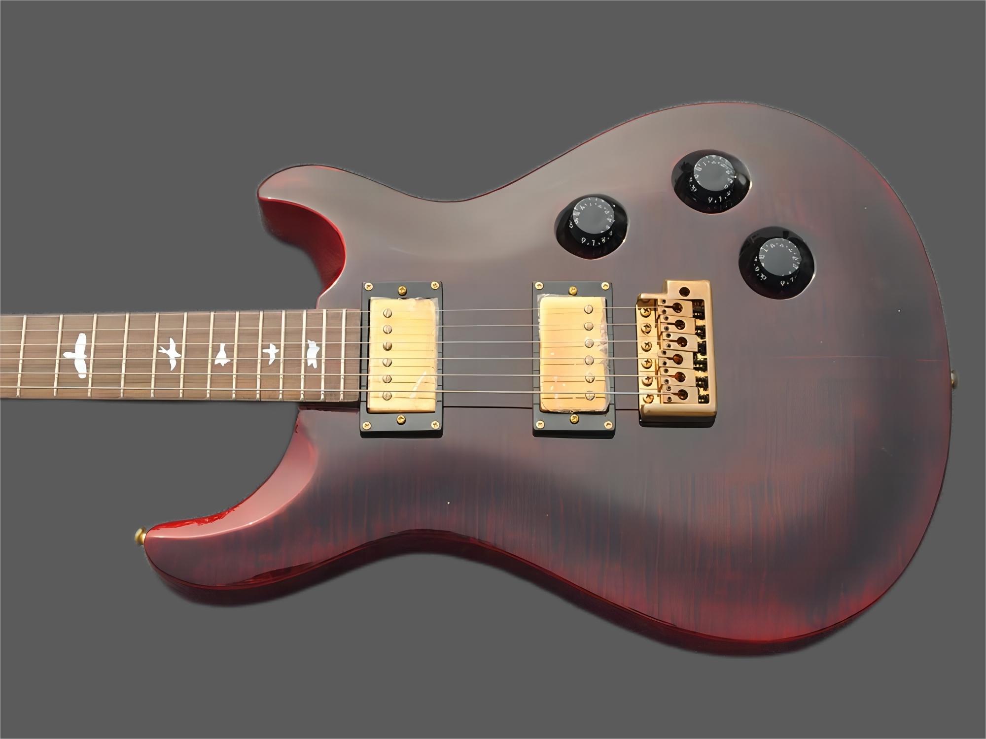 

High quality PRS Electric Guitar, Tiger Flame Maple Veneer, Rosewood Fingerboard, Environmentally friendly paint Guita