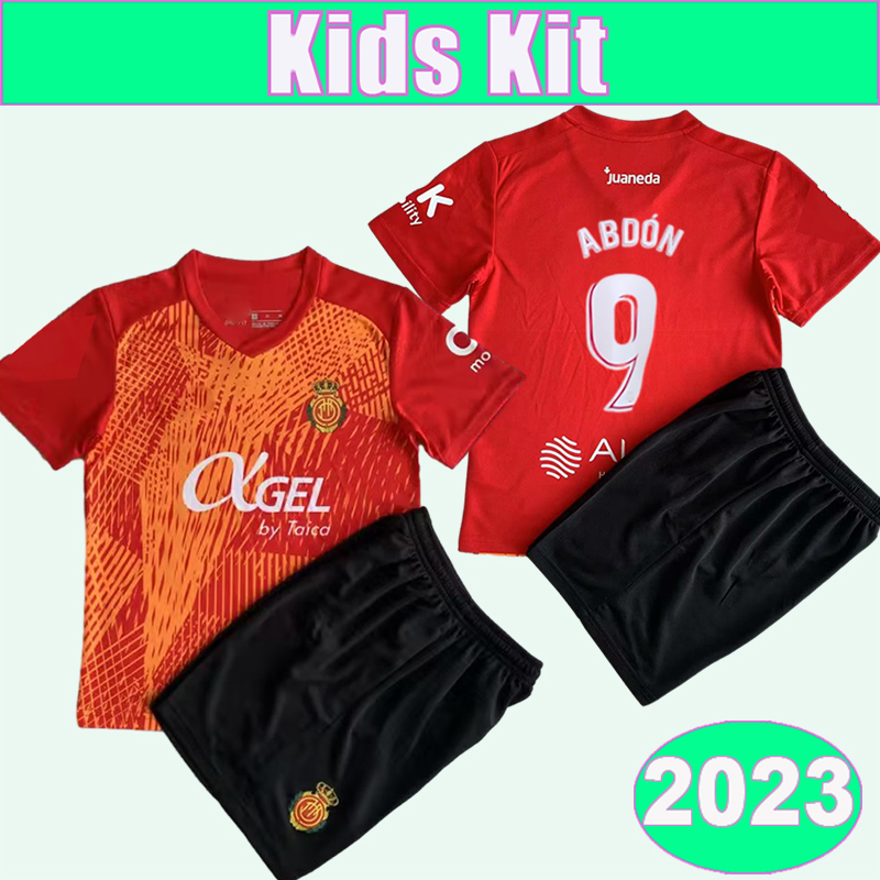 

2023 RCD Mallorca Soccer Jerseys Kids Kit SANCHEZ ABDON A. RAILLO VALJENT MURIQI BABA GRENIER Commemorative Edition Children's Suit Football Shirt Short Sleeve, Tz14012 2023 commemorative no socks