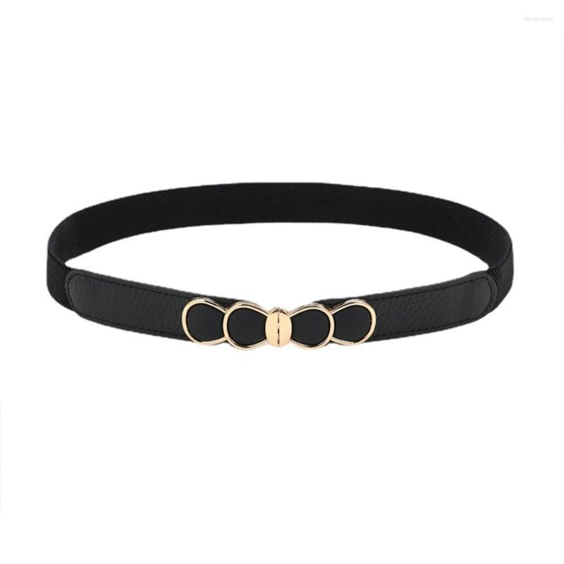 

Belts Elastic Thin Ladies Dress Belt Black White Skinny Women Waist Strap Strench Female Waistband Ceinture Elastique SCM0003, 8648-black