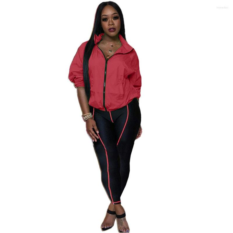 

Women' Two Piece Pants Fashion Streetwear Woman Pant Set Spring Autumn Tracksuit Female Outfit European Style 2 Sets, Pink