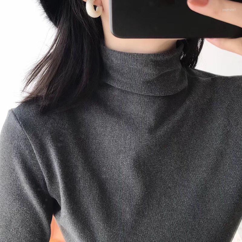 

Women's Sweaters Autumn Winter Women Sweater Thermal Knitted Pullover Girls Thick Long Sleeve Jumpers Female Knit Turtleneck Knitwear, Green