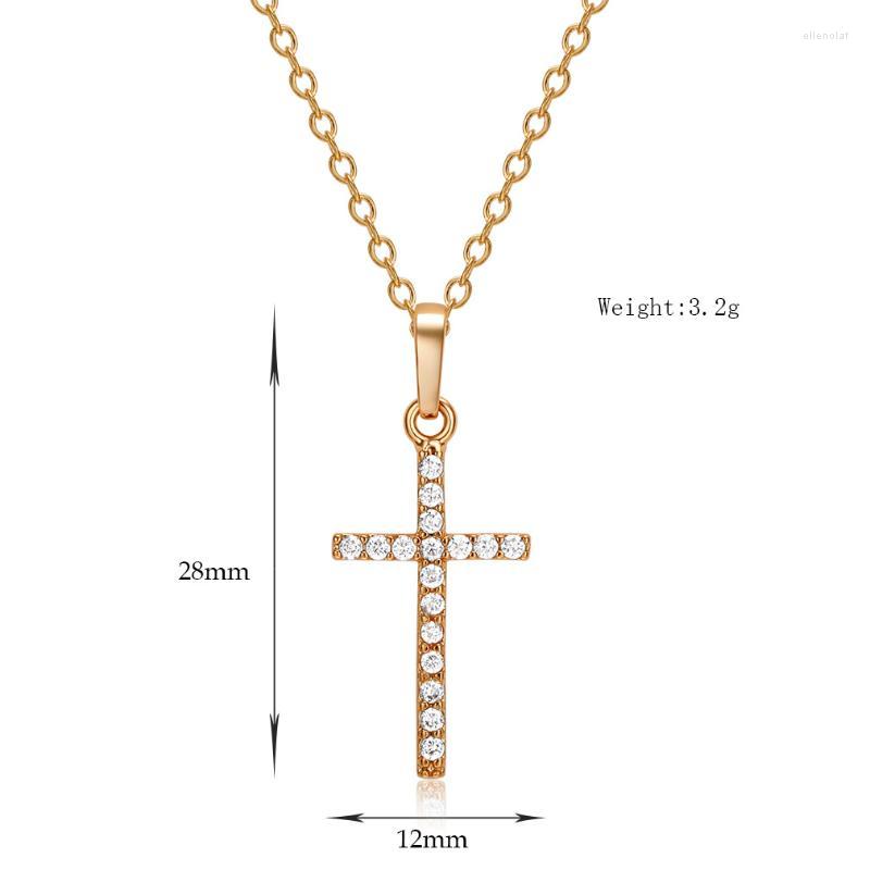 

Pendant Necklaces Love & Annie Simple Cross Gold Silver Color Jesus Chain Necklace Girls Gifts Fashion Couple Jewelry Gord22