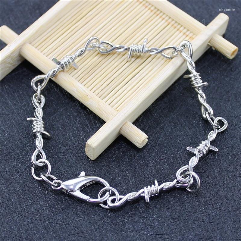 

Bangle Women Bracelets Universal Gothic Punk Women's Metal Men's And Wire Thorns Bracelet Barbed