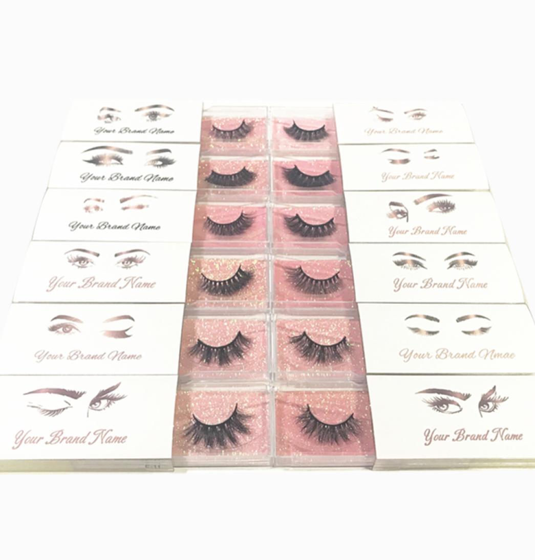 

Long False Eyelash Logo and Designs for New Eyelash Private Sticker Label Used for Mink Lashes Natural 3D Mink Eyelashes False La7324526