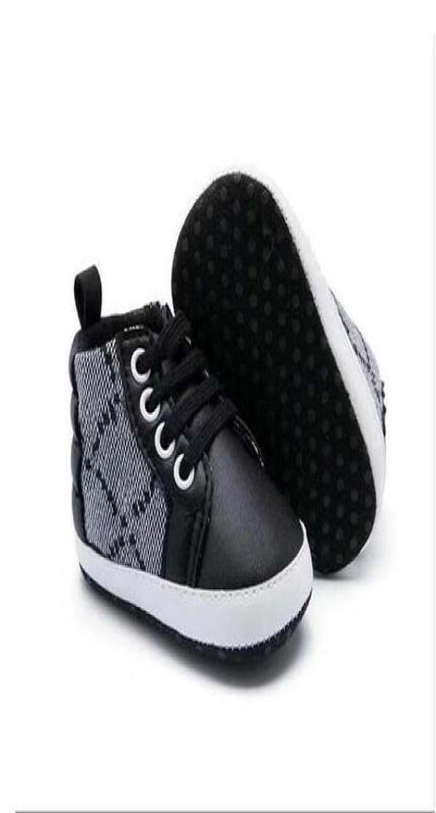 

newborn baby shoes 01 year old small wave shoes soft sole comfortable nonslip design Sneakers baby boy girls shoes2889740, Black