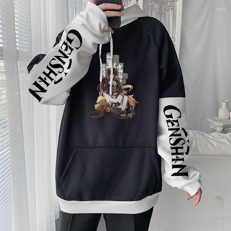 

Men's Hoodies Game Genshin Impact Zhong Li Harajuku Cartoon Funny Anime Casual Streetwear Sweatshirts Unisex Winter, Black