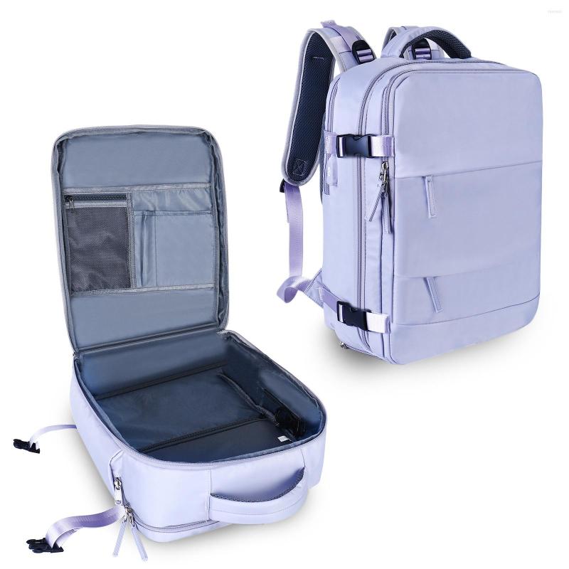 

School Bags Women Travel Backpack Airplane Large Capacity Multi-Function Luggage Lightweight Waterproof Women's Casual Bag Notebook, H1