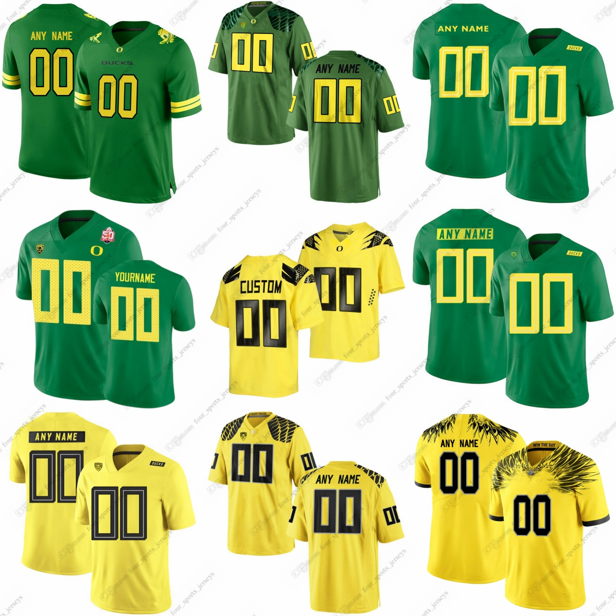 

Custom NCAA College Oregon Ducks Bo Nix Football Jerseys Stephens IV Straton Terrell Turner Vidackovic Williams Boyle Lewis Meadors Dunne James Basso Duzansky, Men