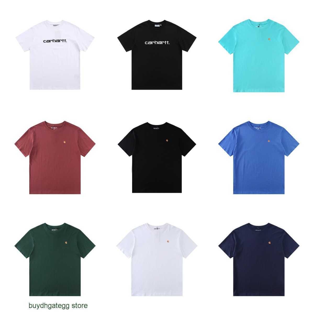 

Ybba Fashion Men's and Women's T-shirt Tooling Brand Carhart New Classic Gold Label Embroidery Short Sleeve Summer Style Relaxed Couple Versatile P6lz, 823 royal blue