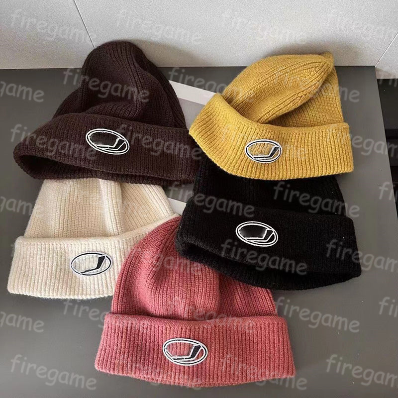 

Designer Beanie Hat Fashion Letter Hat Women Casual Hats Fall and Winter High Quality Wool Knitted Cap Cashmere Hat 5 Colours, Cream
