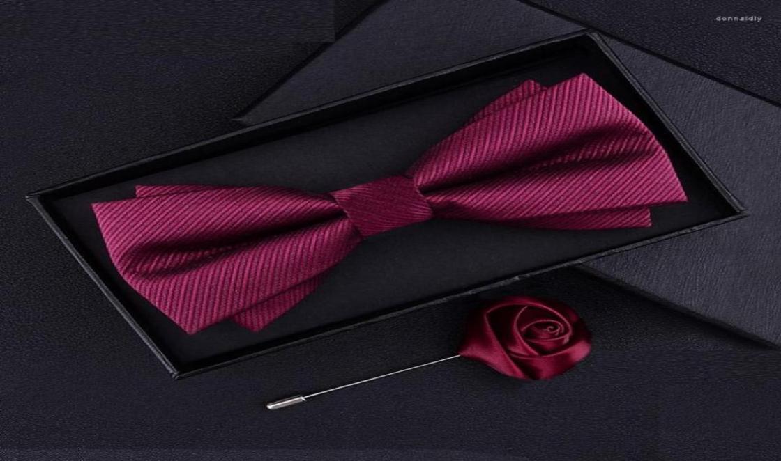 

Bow Ties Tie Male Groom Formal Suit Wine Red Wedding Man Black TideBow2660449
