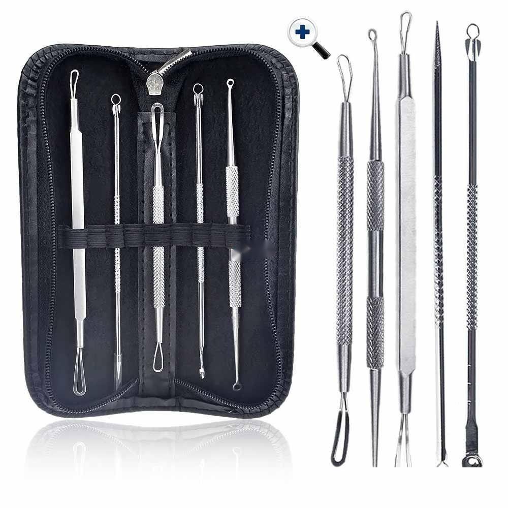 

Other Skin Care Tools 5 Pcs/Set Face Stainless Steel Kit Blackhead Blemish Acne Pimple Extractor Tool Cleanser Drop Delivery Health Dhixx, As details