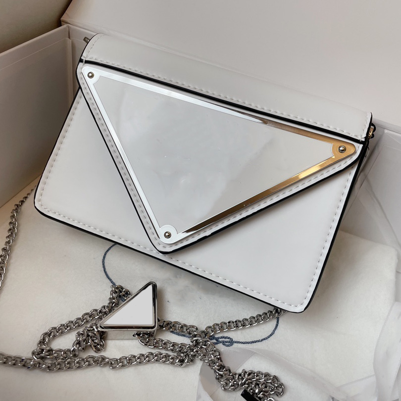 

Women fashion shoulder bag large triangle splicing crossbody bags chain messenger bag designer clutch lady square luxury purse, Black