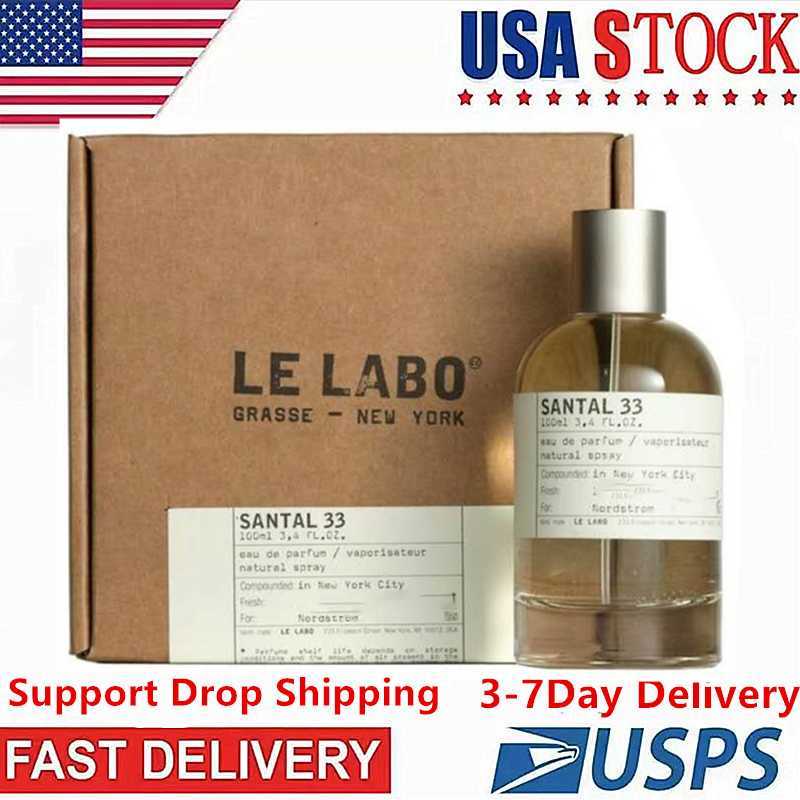 

Neutral LE LABO Perfume 100ml Santal 33 Long Brand Eau De Parfum Lasting Fragrance Luxury Cologne Spray Fast delivery USA