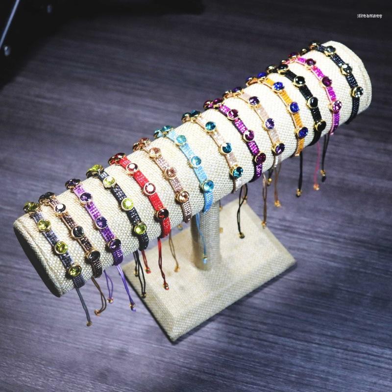 

Strand Beaded Bracelet Hand Woven Fashion Versatile Zircon Simplicity Bohemia Adjustable Unisex Rice Ball