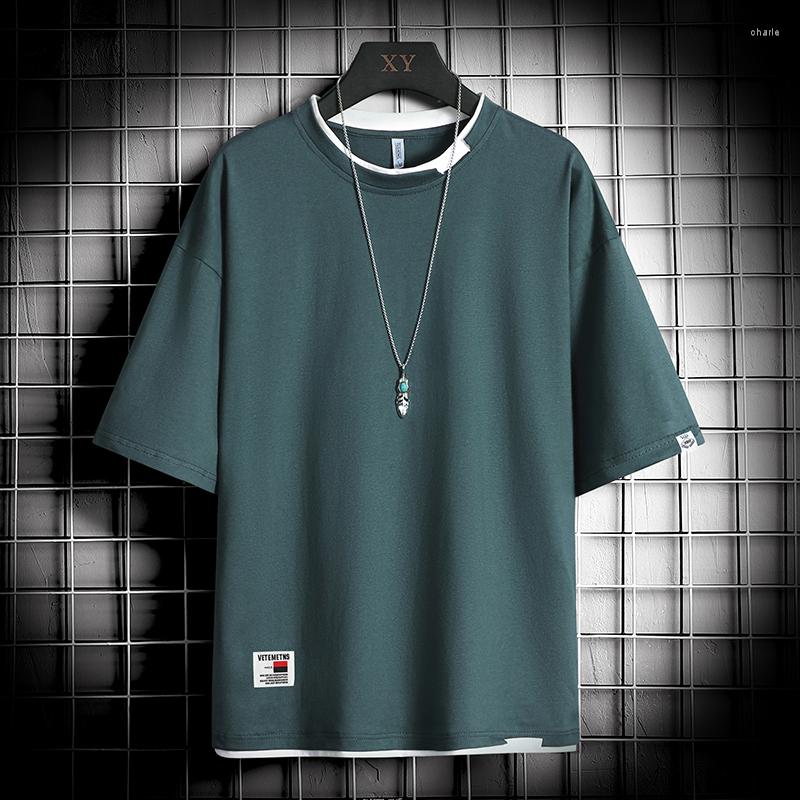 

Men's T Shirts 2023 Summer Men Cotton T-shirt O-neck Short-Sleeved Fashion Tshirts Mens Solid Tops Male Casual Hip Hop Breathable Streetwear, Black 3905