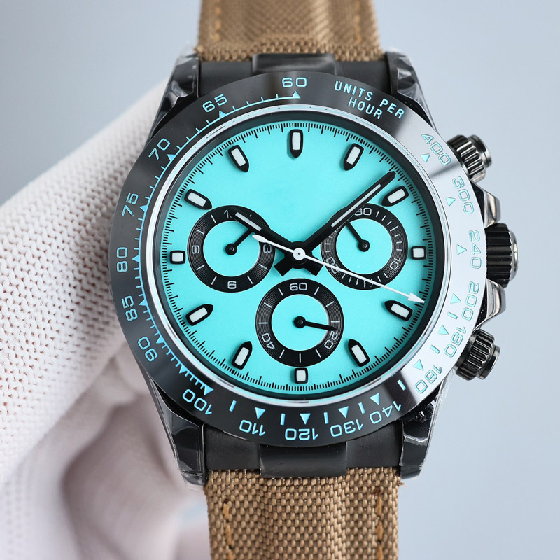 

Mens Automatic Watches Mechanical Movement Watch 40mm Fashion Business Leather Wristwatch Montre De Luxe Gifts, Color 1