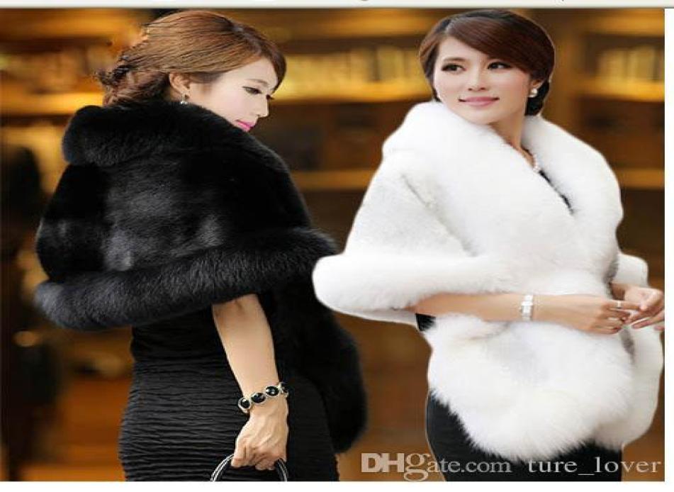 

Wedding Bolero Faux Fur Wedding Wraps White Black Bridal Shawls Shrugs Wedding Accessories5055667