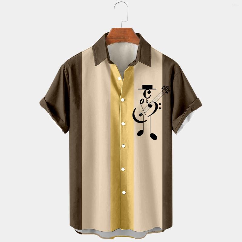 

Men's Casual Shirts Printing Lapel Collar Shirt Short Sleeve Men's Color Block Camisas Hombre High Quality Outfits Blusas, Wine