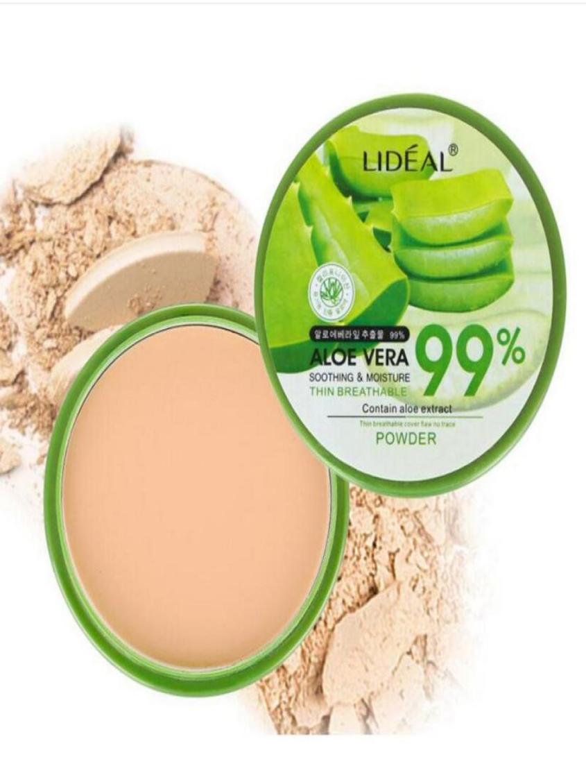 

New 99 Aloe Vera Moisturizing Smooth Foundation Pressed Powder Makeup Concealer Pores Cover Whitening Brighten Face Powder4405718, Army green