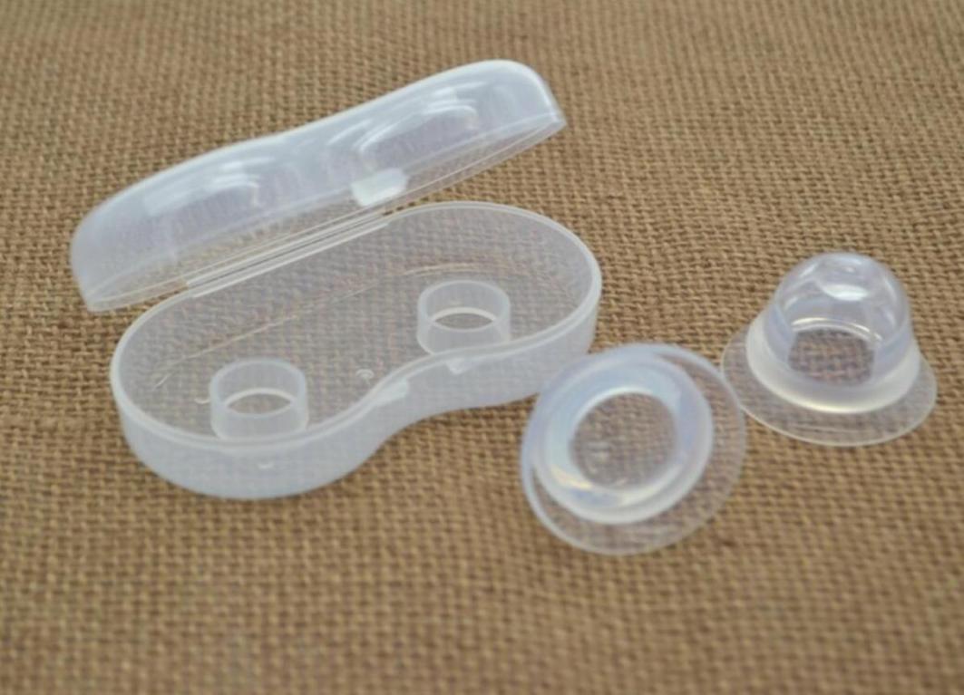 

1pair Nipple Aspirator Puller Inverted Niplette Treatment Redress Sucking for Flat Nipples Sucker Correction Shaper Breastfeeding 1048173, Transparent